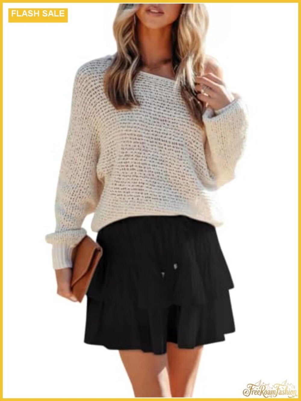 Flowy Tiered Ruffle Skorts Cotton Blend High Rise Elastic Waist Active